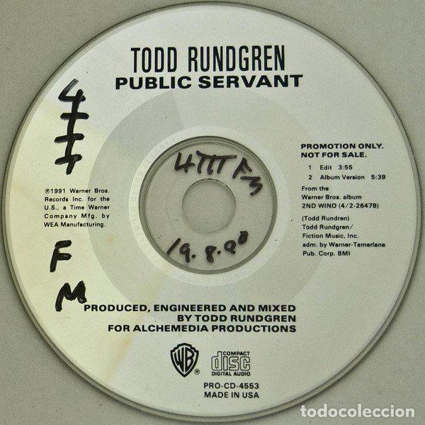 Musik-CDs: Todd Rundgren &ndash; Public Servant (CD, Warner Bros. Records PRO-CD-4553)
