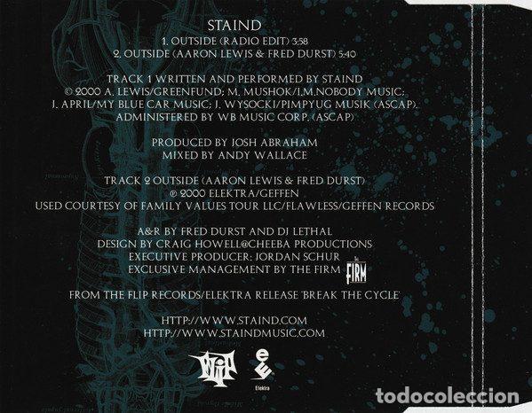 CDs de m&uacute;sica: Staind &ndash; Outside (CD, Flip Records PR02882) - Foto 3