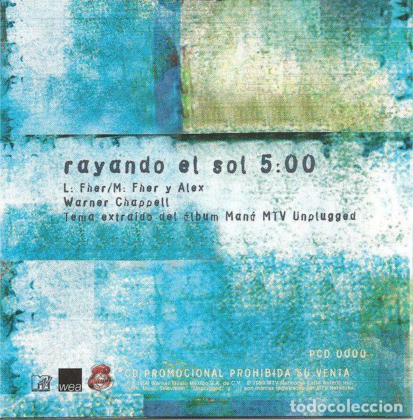 CDs de m&uacute;sica: Man&aacute; &ndash; Rayando El Sol (CD, WEA PCD 0000) - Foto 4