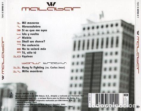CDs de m&uacute;sica: Malabar &ndash; Malabar (CD, Hispavox 5 38920 2) - Foto 2