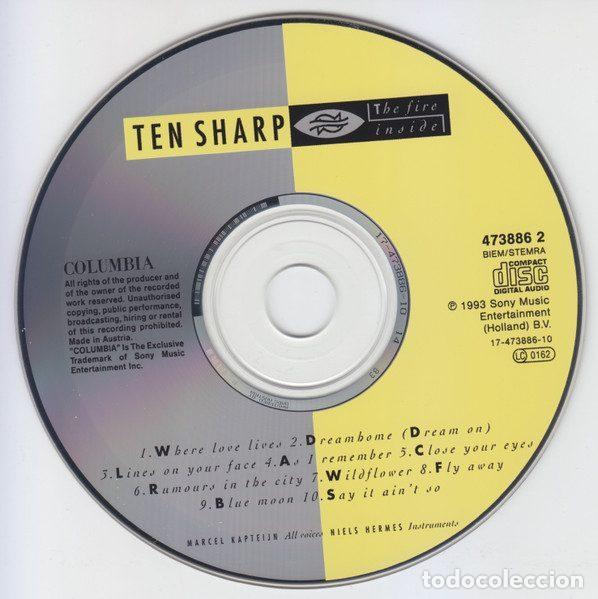 CDs de m&uacute;sica: Ten Sharp &ndash; The Fire Inside (CD, Columbia COL 473886 2) - Foto 3