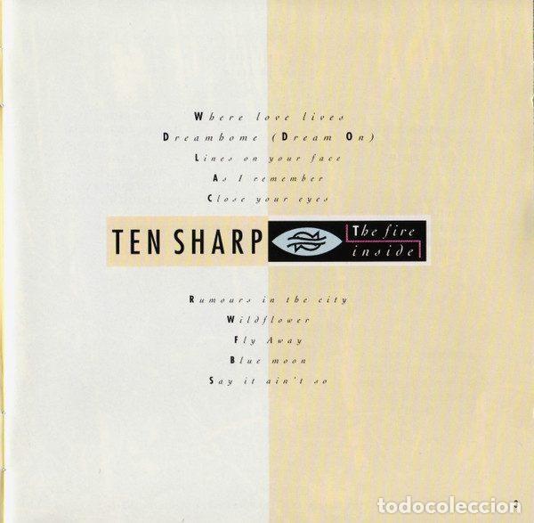 CDs de m&uacute;sica: Ten Sharp &ndash; The Fire Inside (CD, Columbia COL 473886 2) - Foto 7