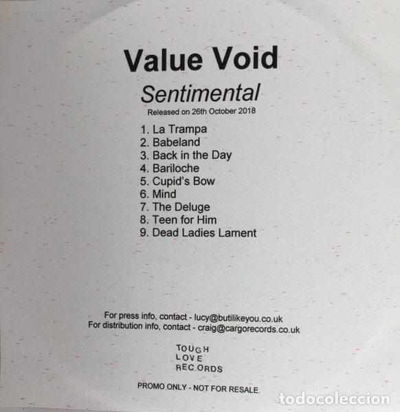 CDs de m&uacute;sica: Value Void &ndash; Sentimental (CDr, Tough Love Records none) - Foto 2
