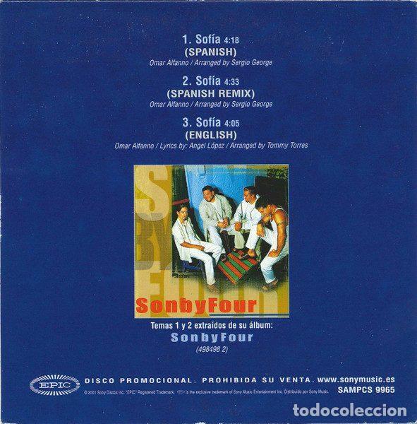 CDs de m&uacute;sica: Son By Four &ndash; Sof&iacute;a (CD, Epic SAMPCS 9965) - Foto 2