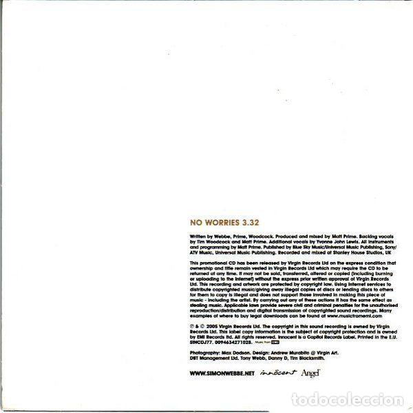 CDs de m&uacute;sica: Simon Webbe &ndash; No Worries (CD, Innocent SINCDJ77) - Foto 2