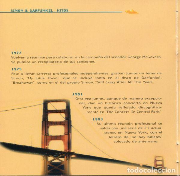 CDs de m&uacute;sica: Simon & Garfunkel &ndash; 16 Grandes &Eacute;xitos En Versi&oacute;n Original (CD, Star Records CD P0004) - Foto 6