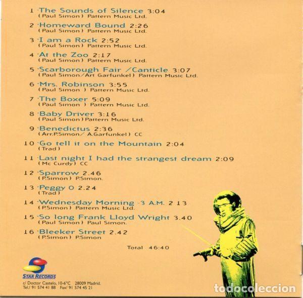 CDs de m&uacute;sica: Simon & Garfunkel &ndash; 16 Grandes &Eacute;xitos En Versi&oacute;n Original (CD, Star Records CD P0004) - Foto 8