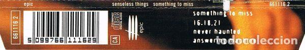 CDs de m&uacute;sica: Senseless Things &ndash; Something To Miss (CD, Epic 661116 2) - Foto 2