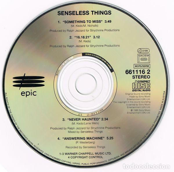 CDs de m&uacute;sica: Senseless Things &ndash; Something To Miss (CD, Epic 661116 2) - Foto 4