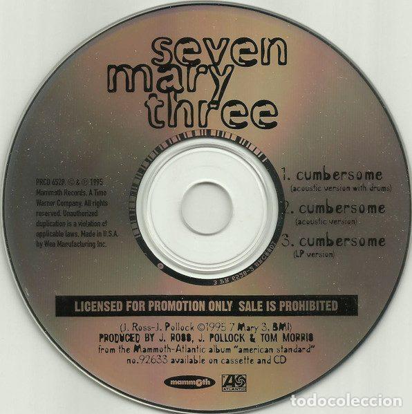 CDs de m&uacute;sica: Seven Mary Three &ndash; Cumbersome (CD, Atlantic PRCD 6528) - Foto 1
