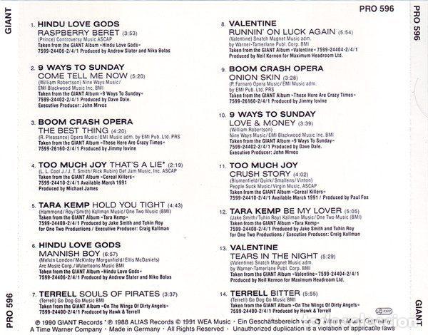 CDs de m&uacute;sica: Various &ndash; Giant (CD, Giant Records PRO 596) - Foto 3