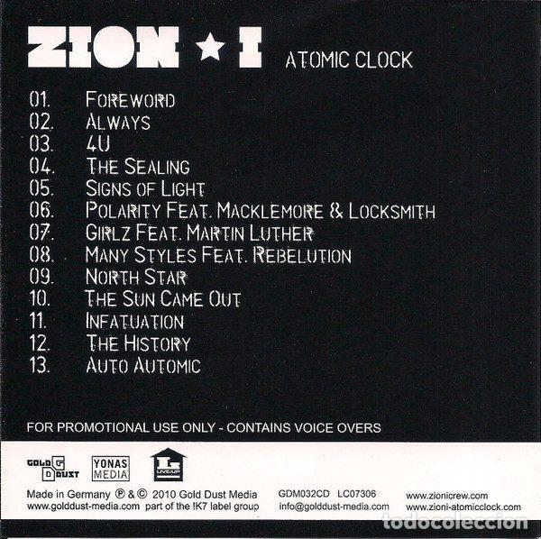 CDs de m&uacute;sica: Zion I &ndash; Atomic Clock (CD, Gold Dust Media GMD032CD) - Foto 2