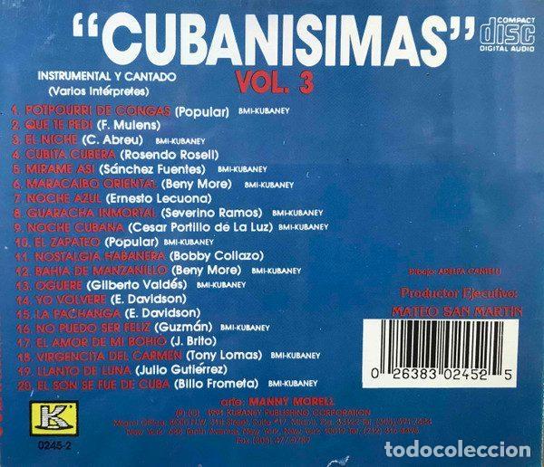 CDs de m&uacute;sica: Various &ndash; Cubanisimas vol. 3 (CD, Kubaney 0245-2) - Foto 3