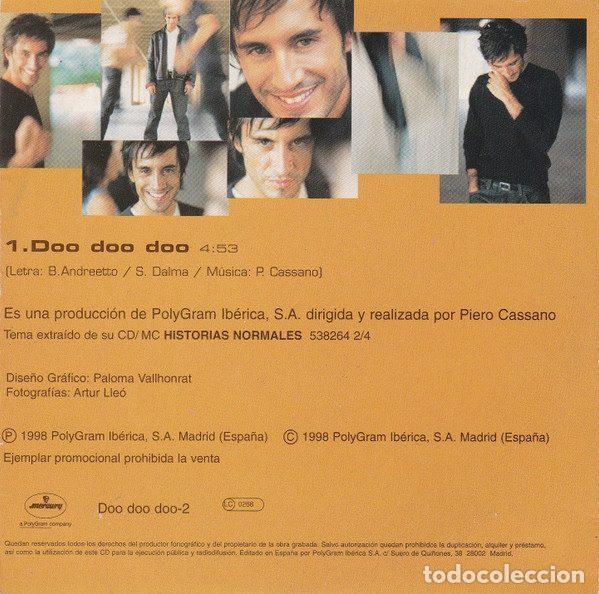 CDs de m&uacute;sica: Sergio Dalma &ndash; Doo Doo Doo (CD, Mercury Doo Doo Doo-2) - Foto 2