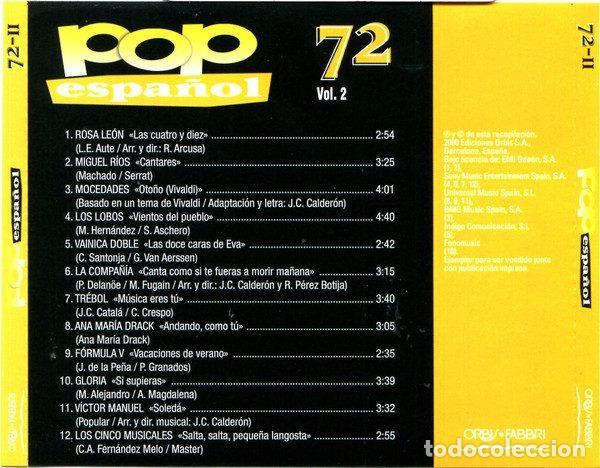 CDs de m&uacute;sica: Various &ndash; Pop Espa&ntilde;ol 72 (Vol.2) (CD, Orbis POP-42) - Foto 3