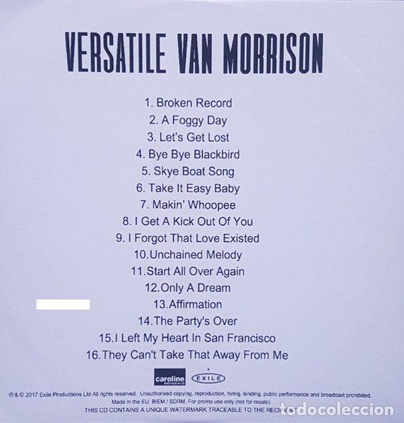 CDs de m&uacute;sica: Van Morrison &ndash; Versatile (CDr, Exile none) - Foto 2