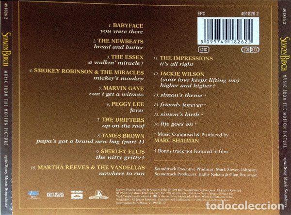 CDs de m&uacute;sica: Various &ndash; Simon Birch (CD, Epic 491826 2) - Foto 2