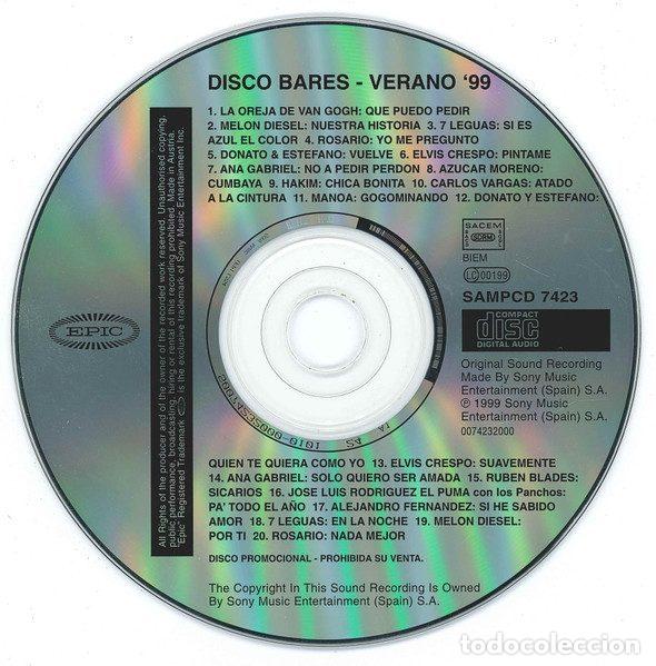 CDs de m&uacute;sica: Various &ndash; Disco Bares - Verano 99 (CD, Epic SAMPCD 7423) - Foto 5