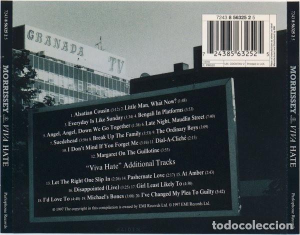 CDs de m&uacute;sica: Morrissey - Viva Hate (8 temas extra) - Foto 2