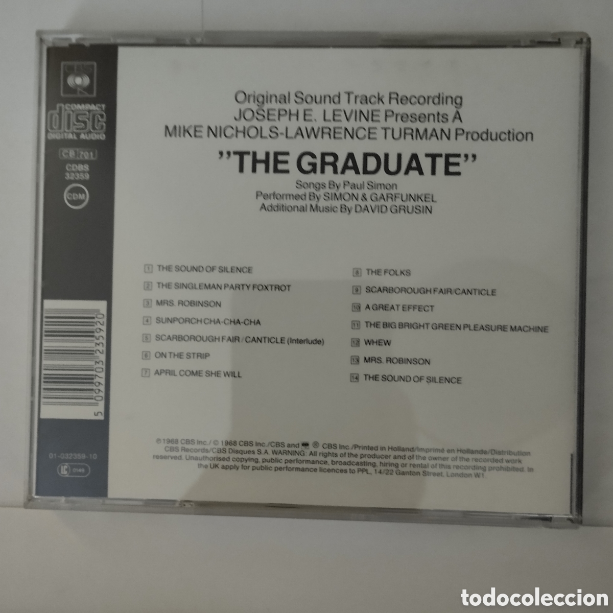CDs de m&uacute;sica: CD BSO El Graduado - Simon y Garfunkel. - Foto 2