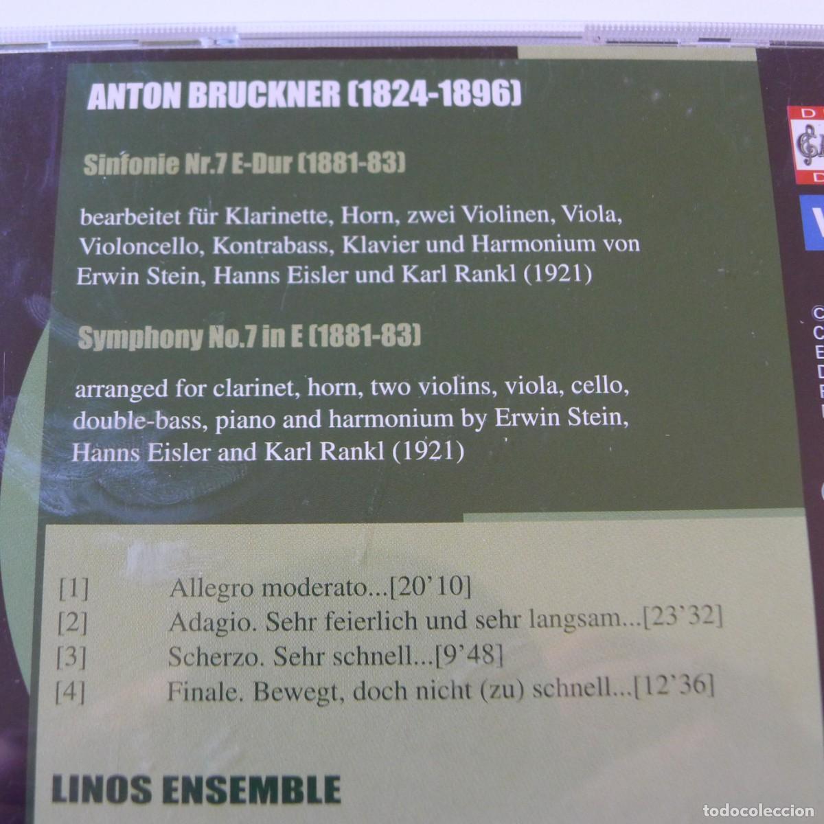CDs de m&uacute;sica: Bruckner , Linos Ensemble &ndash; Symphony No. 7 CD - Foto 2