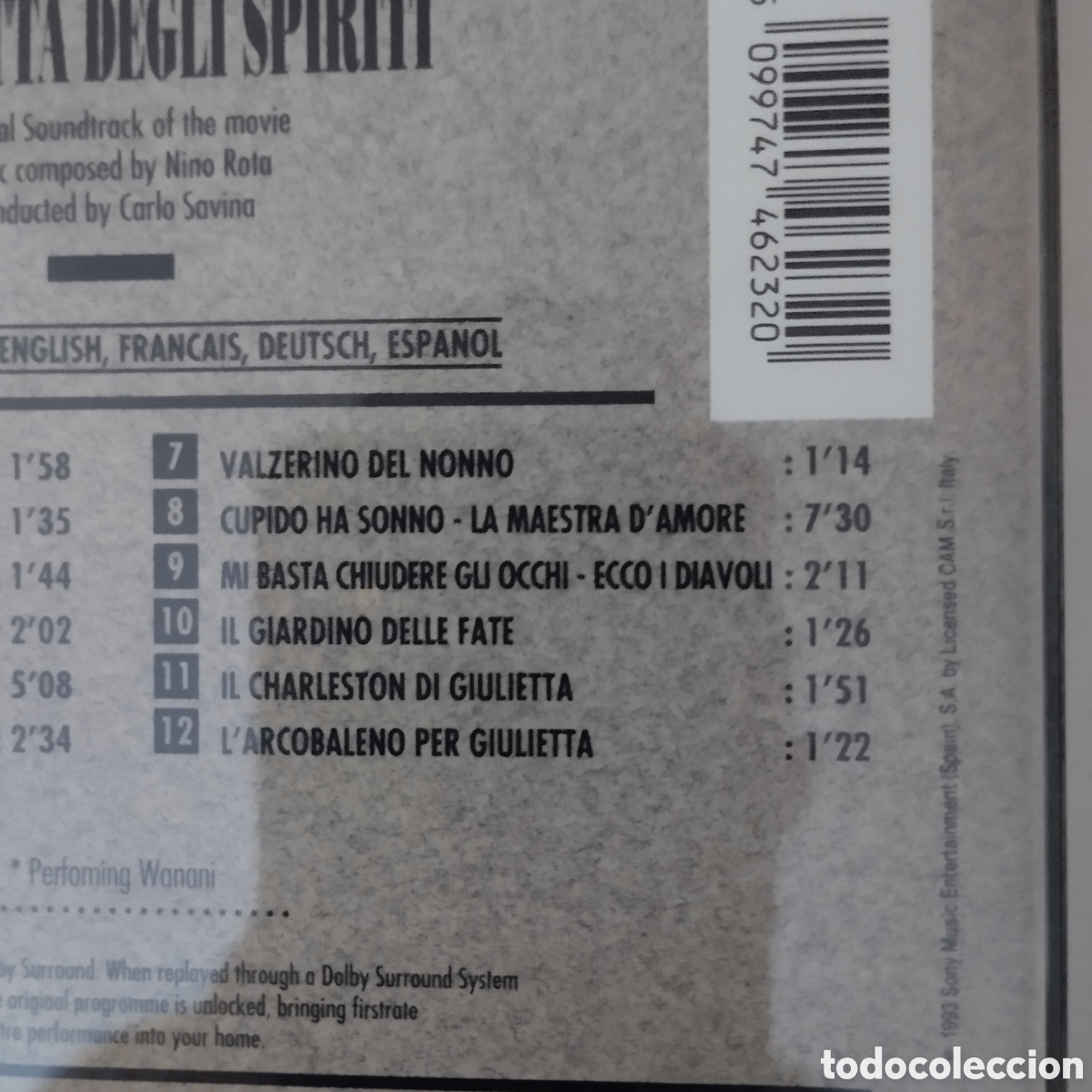 CDs de m&uacute;sica: CD BSO Giuliete de los espiritus - Nino Rota. - Foto 3