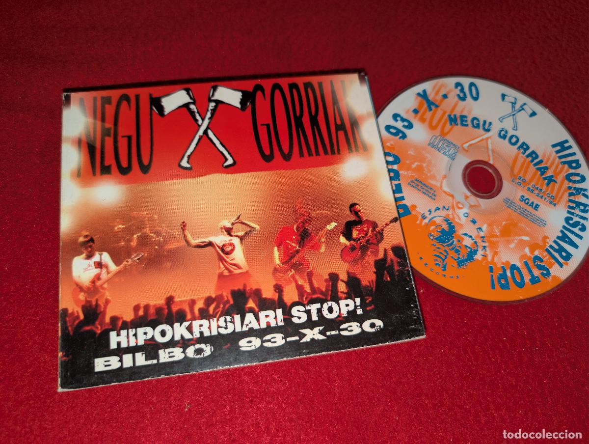 CDs de m&uacute;sica: NEGU GORRIAK Hipokrisiari Stop! Bilbo 93-X-30 CD 1994 Esan Ozenki DIGIPACK