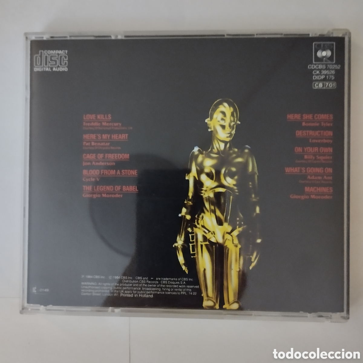 CDs de m&uacute;sica: CD BSO Metropolis - Recopilatorio - Giorgio Moroder. - Foto 2
