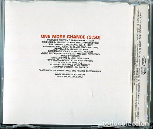 CDs de m&uacute;sica: Michael Jackson &ndash; One More Chance (CD, Epic SAMPCS 13480 1) - Foto 2