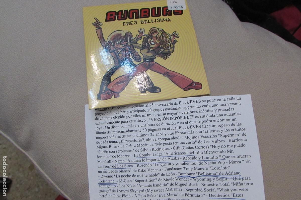 CDs de m&uacute;sica: BUNBURY. ERES BELLISIMA. CD SINGLE CADENA 100 HEROES DEL SILENCIO-EL JUEVES