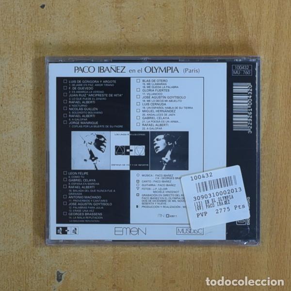 CDs de m&uacute;sica: PACO IBANEZ - EN EL OLYMPIA - CD - Foto 2