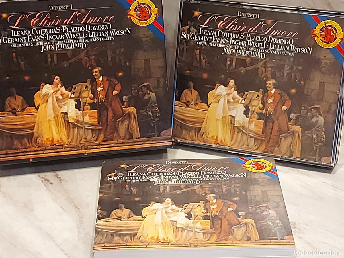 CDs de m&uacute;sica: L'ELISIR D'AMORE (DONIZETTI) | PL&Aacute;CIDO DOMINGO &middot; ILEANA COTRUBAS | 2 CD COFRE + LIBRETO