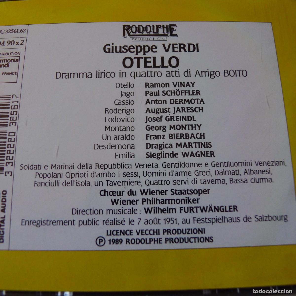 CDs de m&uacute;sica: Giuseppe Verdi &ndash; Otello 2CD BOX SET - Foto 2