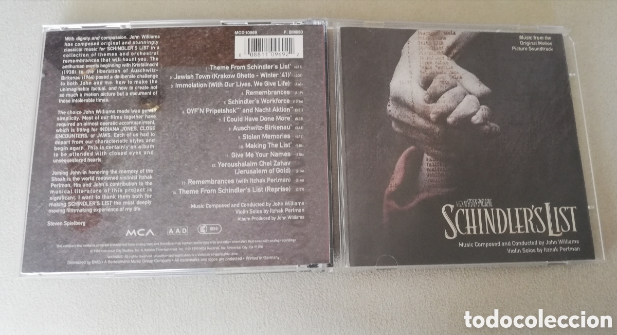 CDs de m&uacute;sica: Schindlers List BSO John Williams - Foto 3