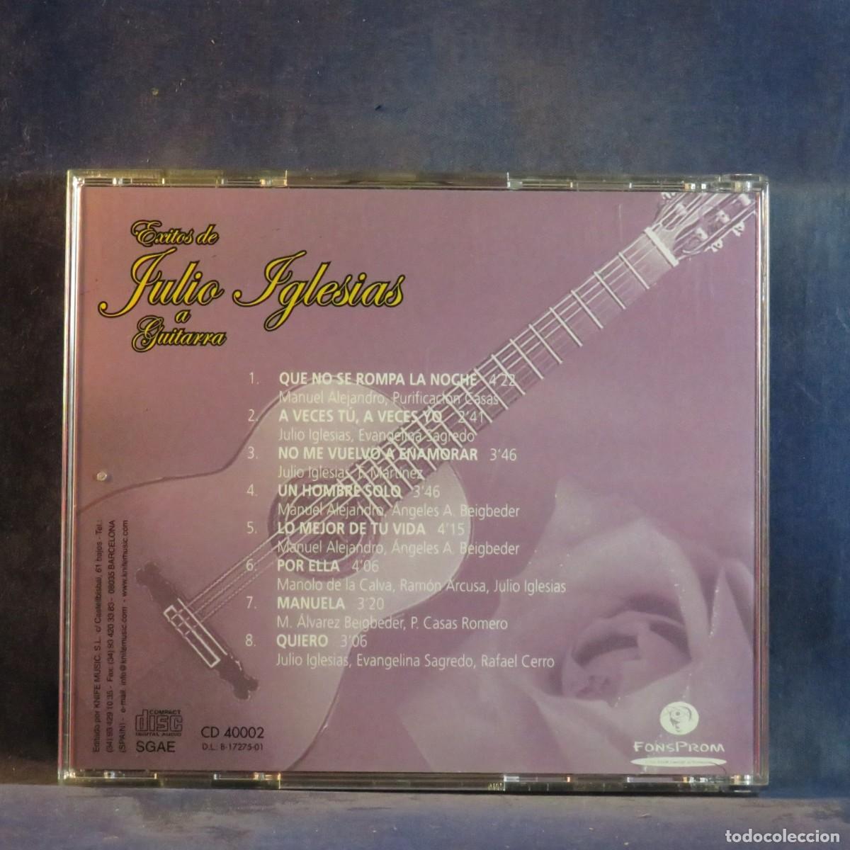 CDs de m&uacute;sica: &Eacute;XITOS DE JULIO IGLESIAS A GUITARRA - CD - Foto 2