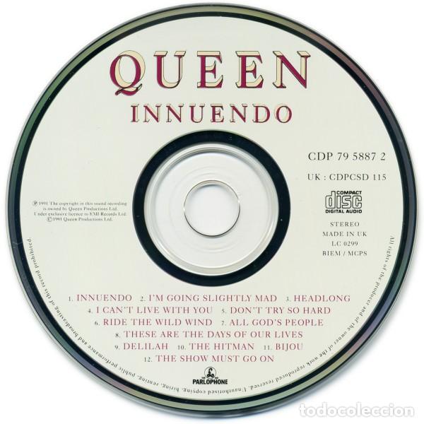 CDs de m&uacute;sica: Queen &rdquo;Innuendo&rdquo; CD, primera edici&oacute;n - Foto 3