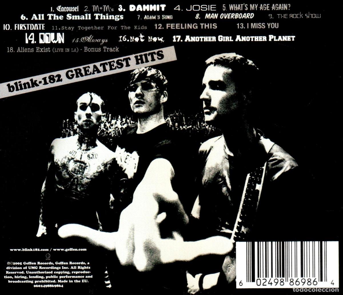 CDs de m&uacute;sica: BLINK 182. GREATEST HITS. RECOPILATORIO. CD. - Foto 2