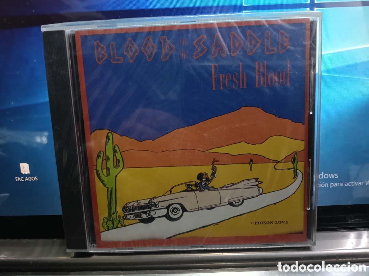 CDs de m&uacute;sica: Blood on the saddle cd flesh blood + poison love Francia 1987 precintado