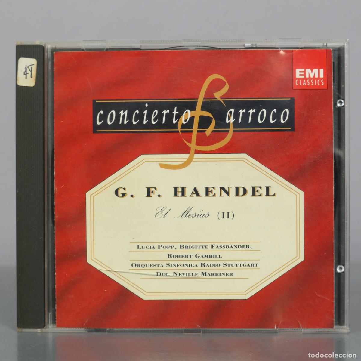 CDs de m&uacute;sica: CD. Concierto Barroco - G. F. Haendel - El Mes&iacute;as (II) - Lucia Popp, Brigitte Fassb&auml;nder, Robert