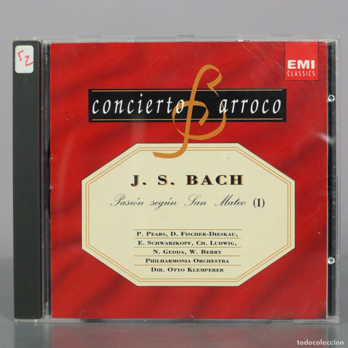 CD de M&uacute;sica: CD. J. S. Bach - Pasi&oacute;n seg&uacute;n San Mateo (I) - P. Pears, D. Fischer-Dieskau, E. Schwarzkopf, Ch.