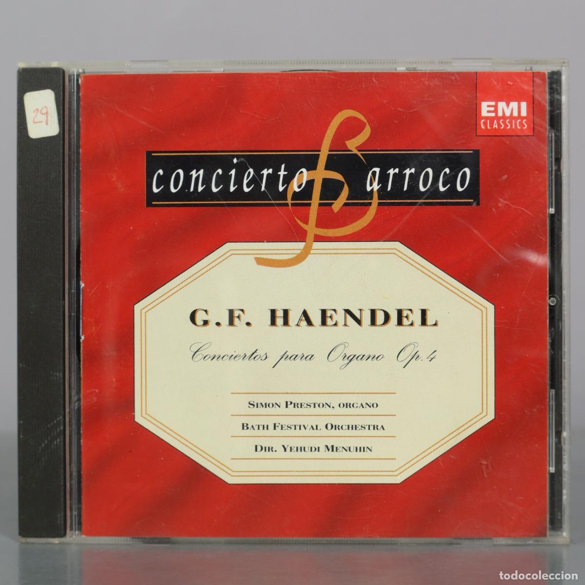 Music CDs: CD. Conciertos para Organo Op. 4 - G.F. Haendel - Simon Preston - Bath Festival Orchestra - Yehudi