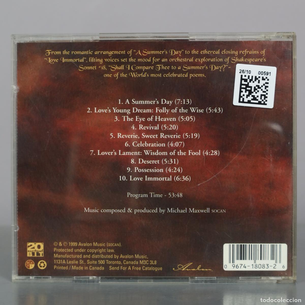 CDs de m&uacute;sica: CD. Love Immortal - Michael Maxwell - Avalon Music - Foto 2