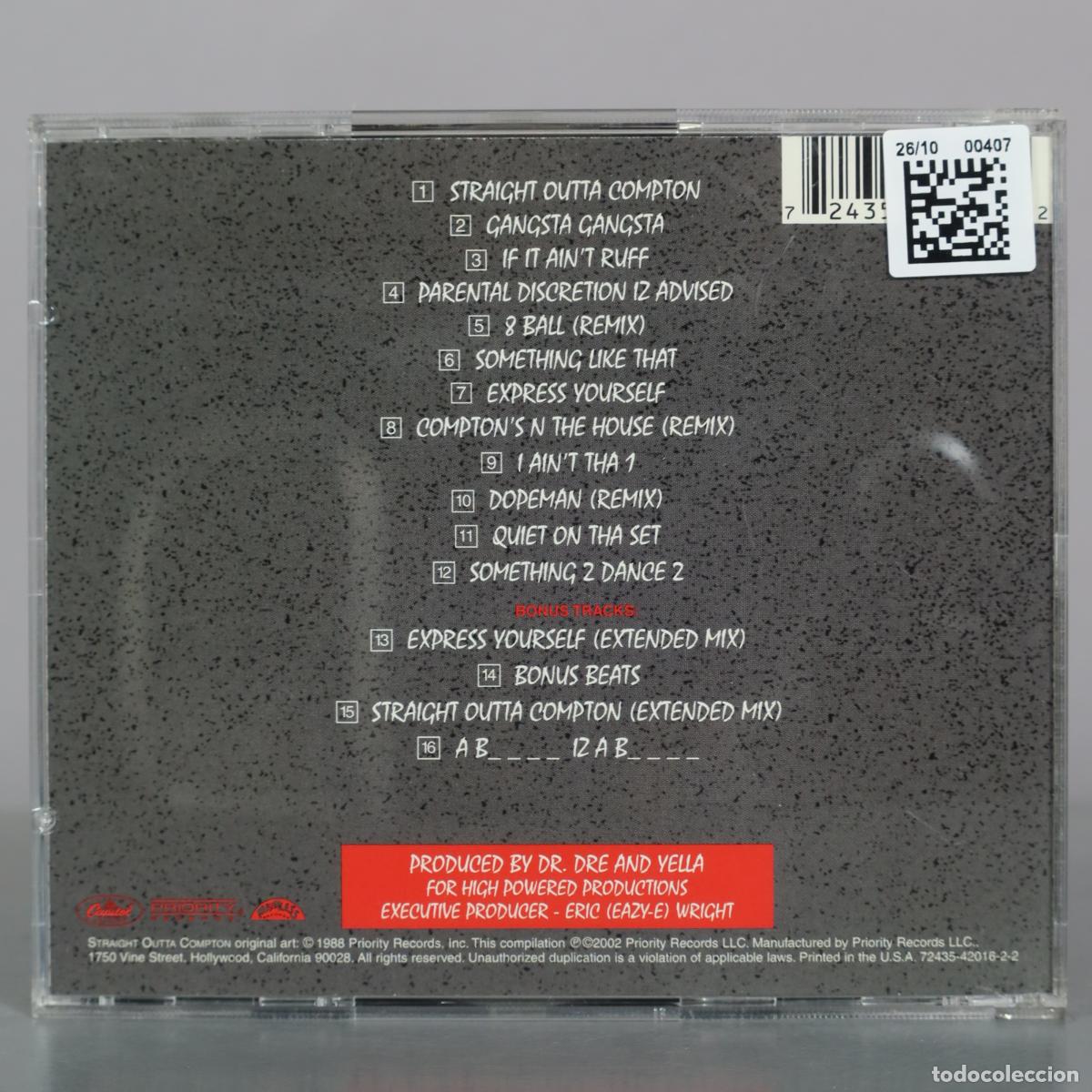 CDs de m&uacute;sica: CD. Straight Outta Compton - N.W.A - Foto 2