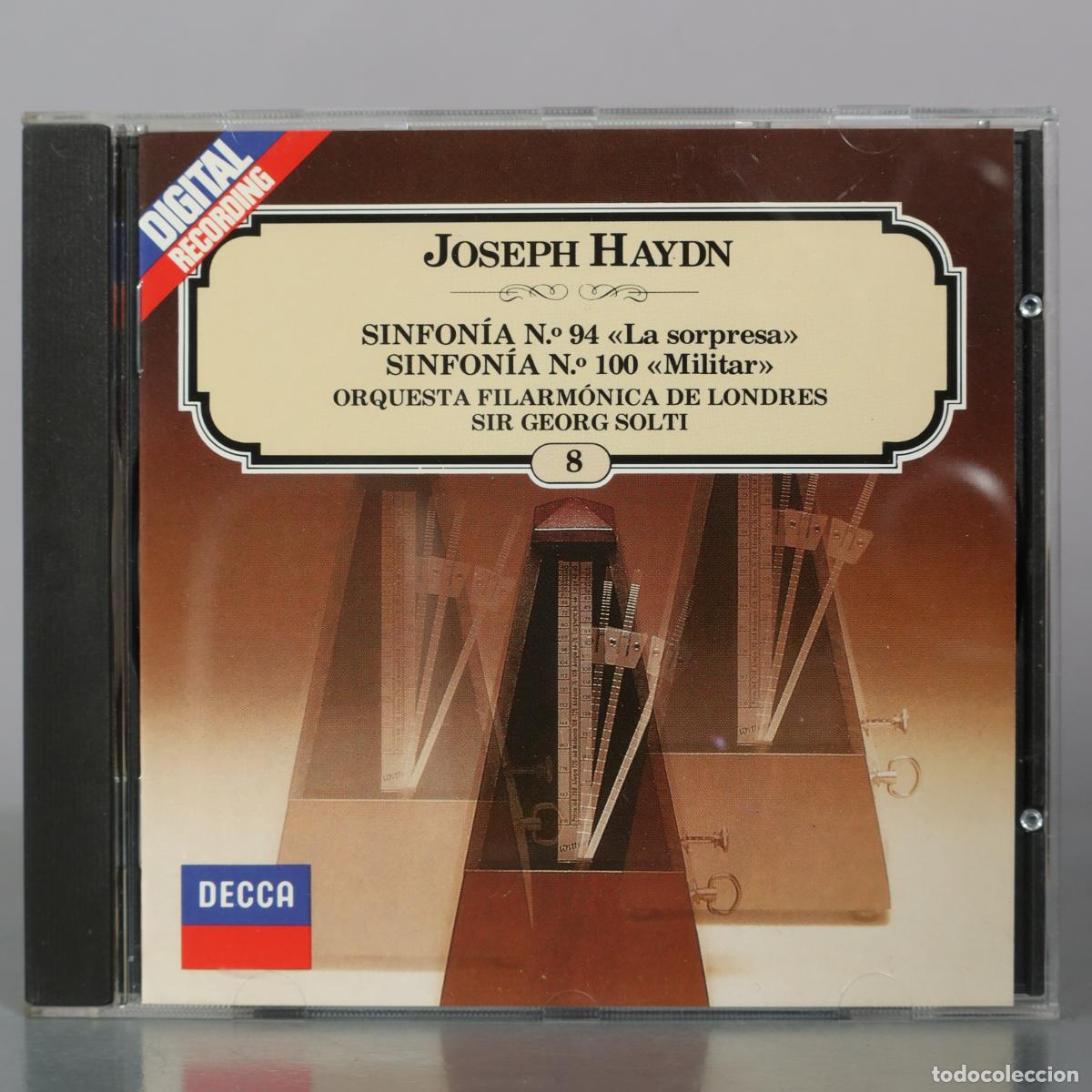 CDs de m&uacute;sica: CD. Sinfon&iacute;a N.&ordm; 94 La sorpresa - Sinfon&iacute;a N.&ordm; 100 Militar - Joseph Haydn - Orquesta Filarm&oacute;nica de