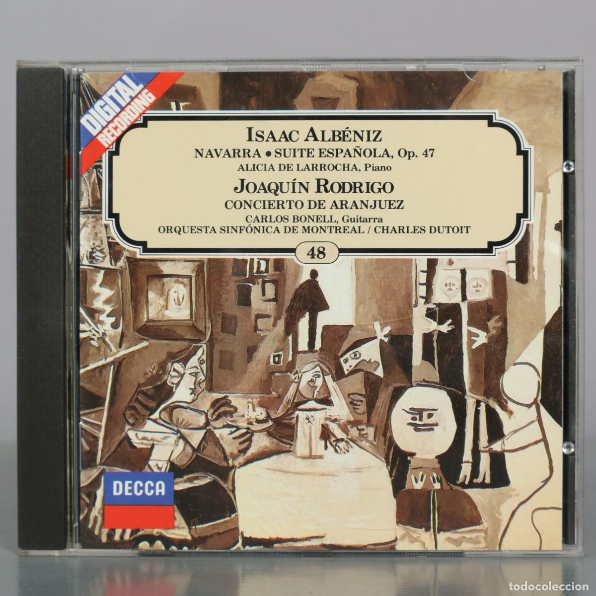 CDs de m&uacute;sica: CD. Navarra - Suite Espa&ntilde;ola, Op. 47 - Concierto de Aranjuez - Isaac Alb&eacute;niz, Alicia de Larrocha,