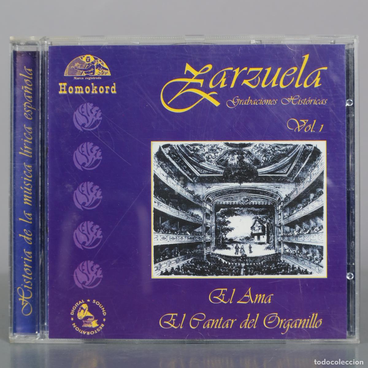 CDs de m&uacute;sica: CD. Zarzuela - Grabaciones Historicas Vol. 1 - El Ama - El Cantar del Organillo - Homokord