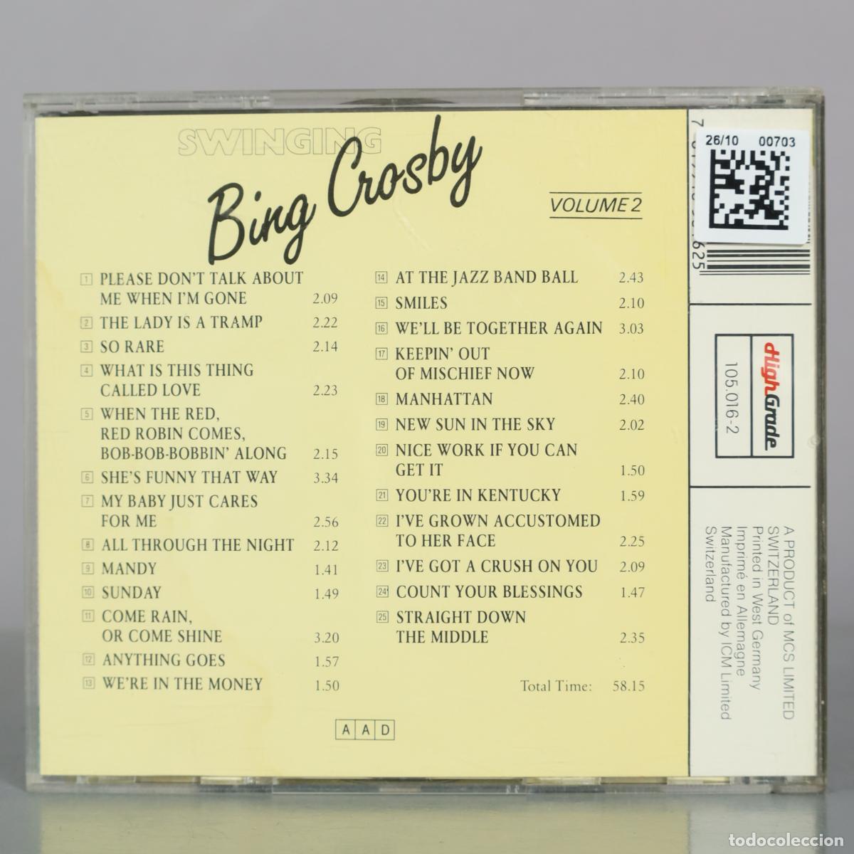 CDs de m&uacute;sica: CD. Swinging Bing Crosby - Volume 2 - Foto 2