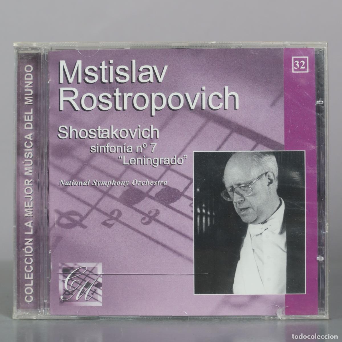 Musik-CDs: CD. Shostakovich - Sinfon&iacute;a n&ordm; 7 Leningrado - Mstislav Rostropovich, National Symphony . PRECINTADO
