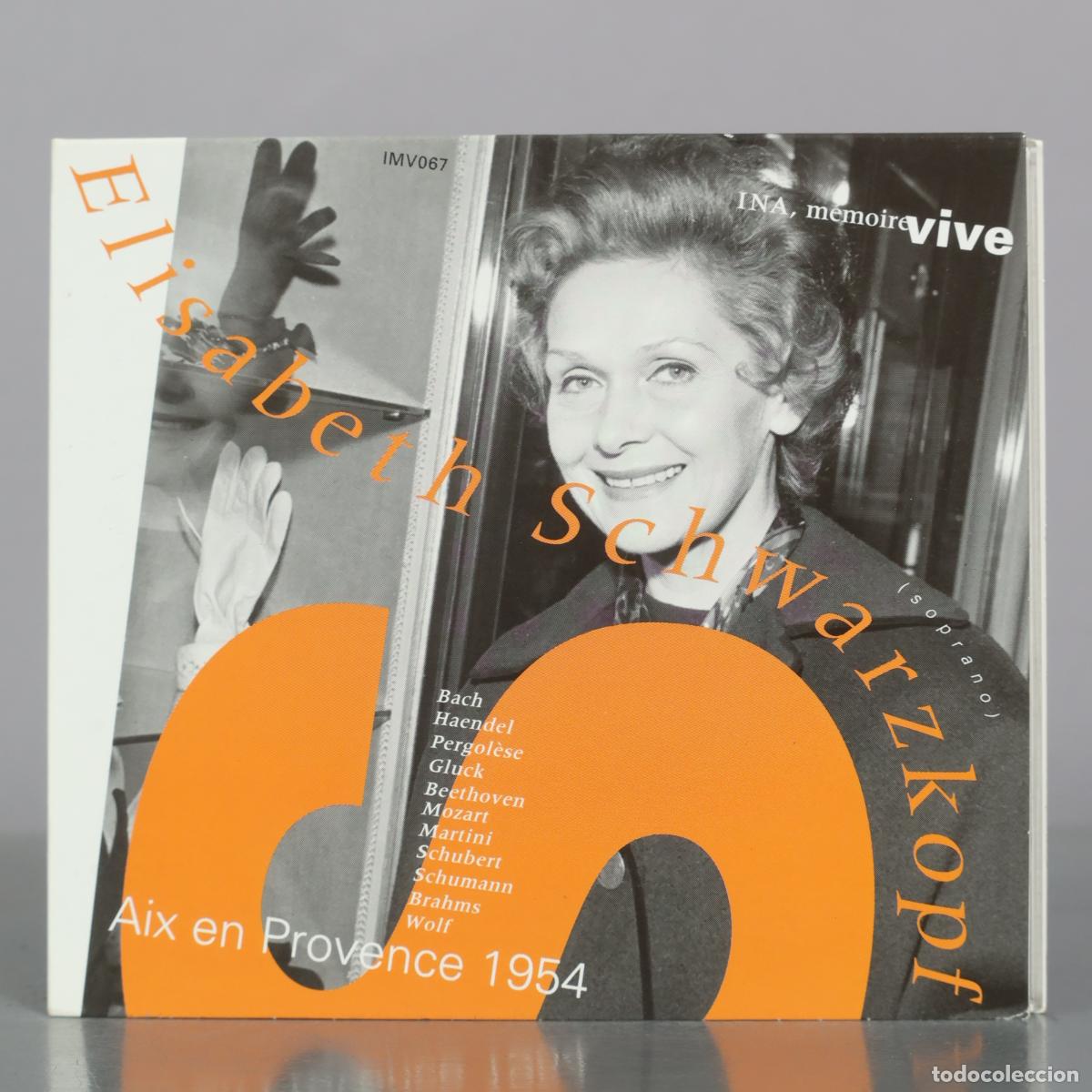 CDs de m&uacute;sica: CD. Elisabeth Schwarzkopf - Aix en Provence 1954 - INA, m&eacute;moire vive