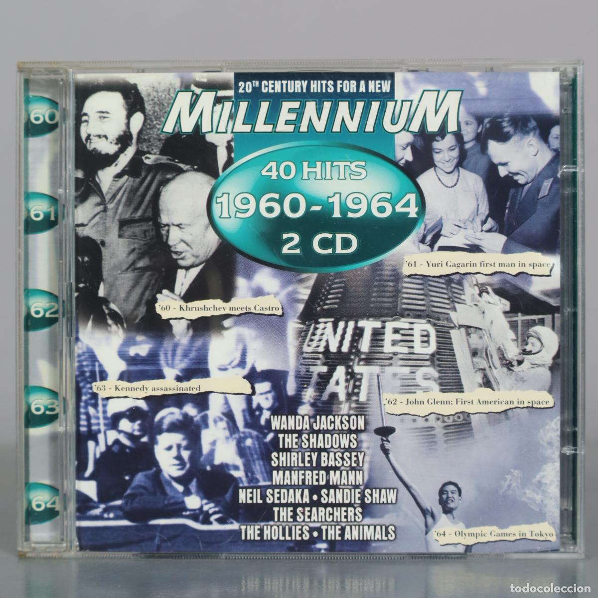 CDs de m&uacute;sica: CD. Millennium - 40 Hits 1960-1964 - Wanda Jackson - The Shadows - Shirley Bassey - Manfred Mann -